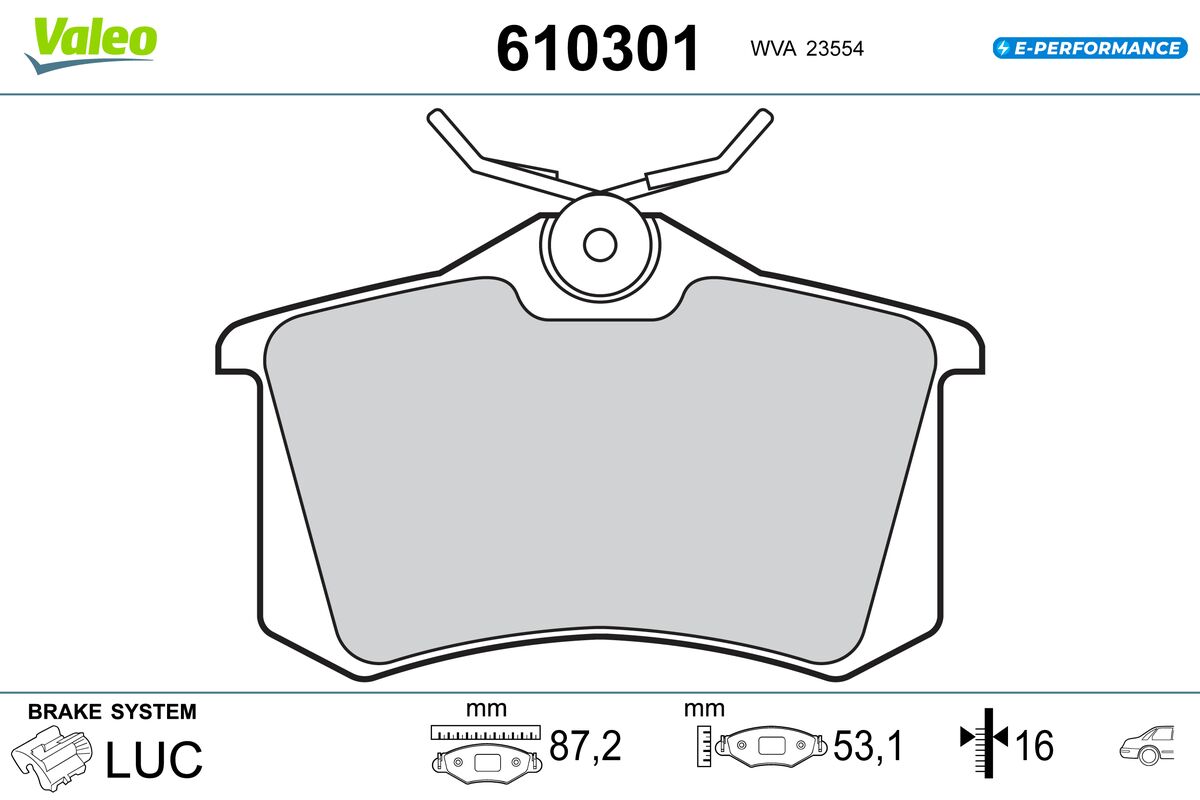 BRAKE PADS EV RENAULT SCENIC IV RR
